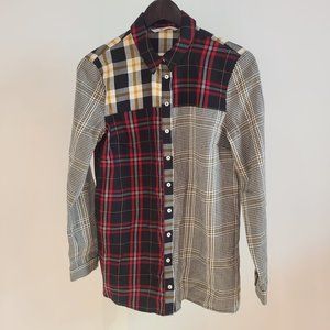 Tu Women's Patchwork Western Flannel Shirt